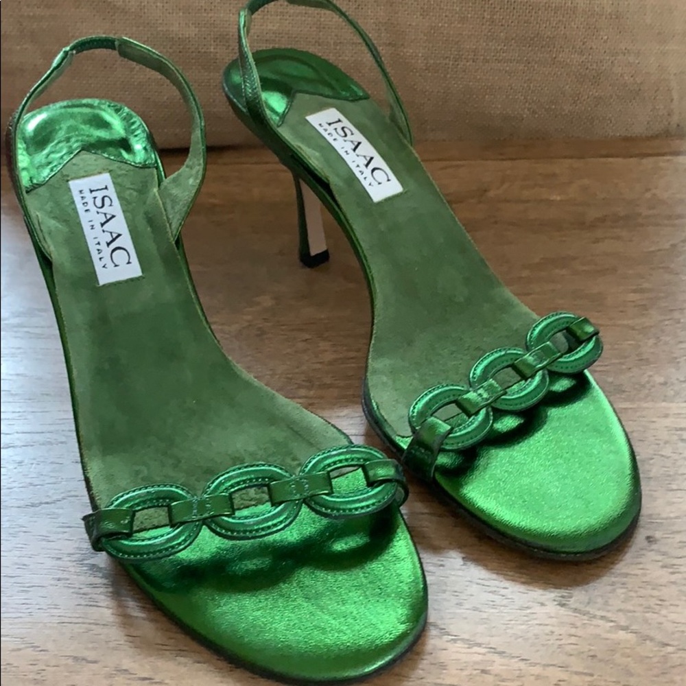 ISAAC Mizrahi Emerald Green Slingback Size 9.5